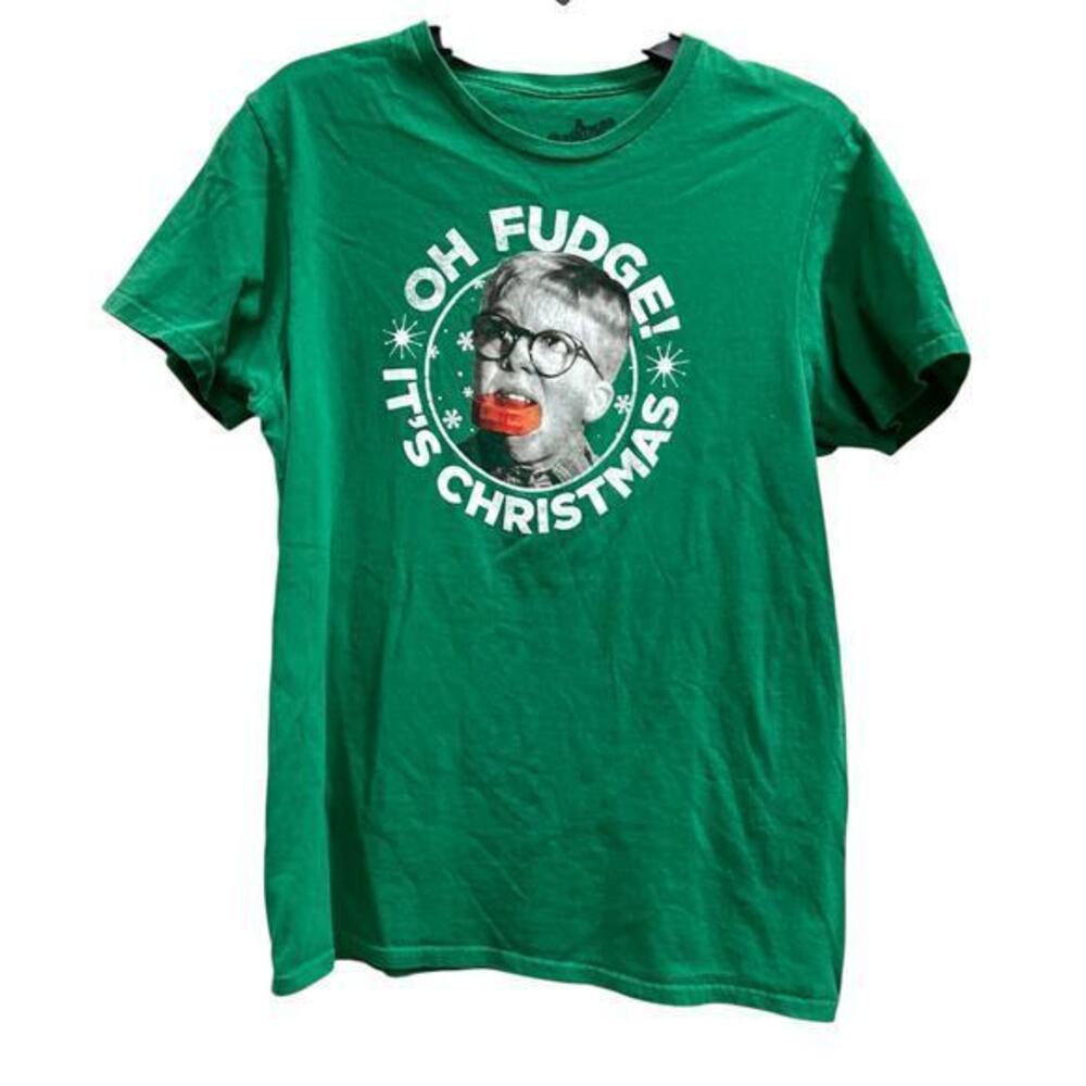 A Christmas Story Kelly Green Of Fudge It’s Christmas novelty tee sz M